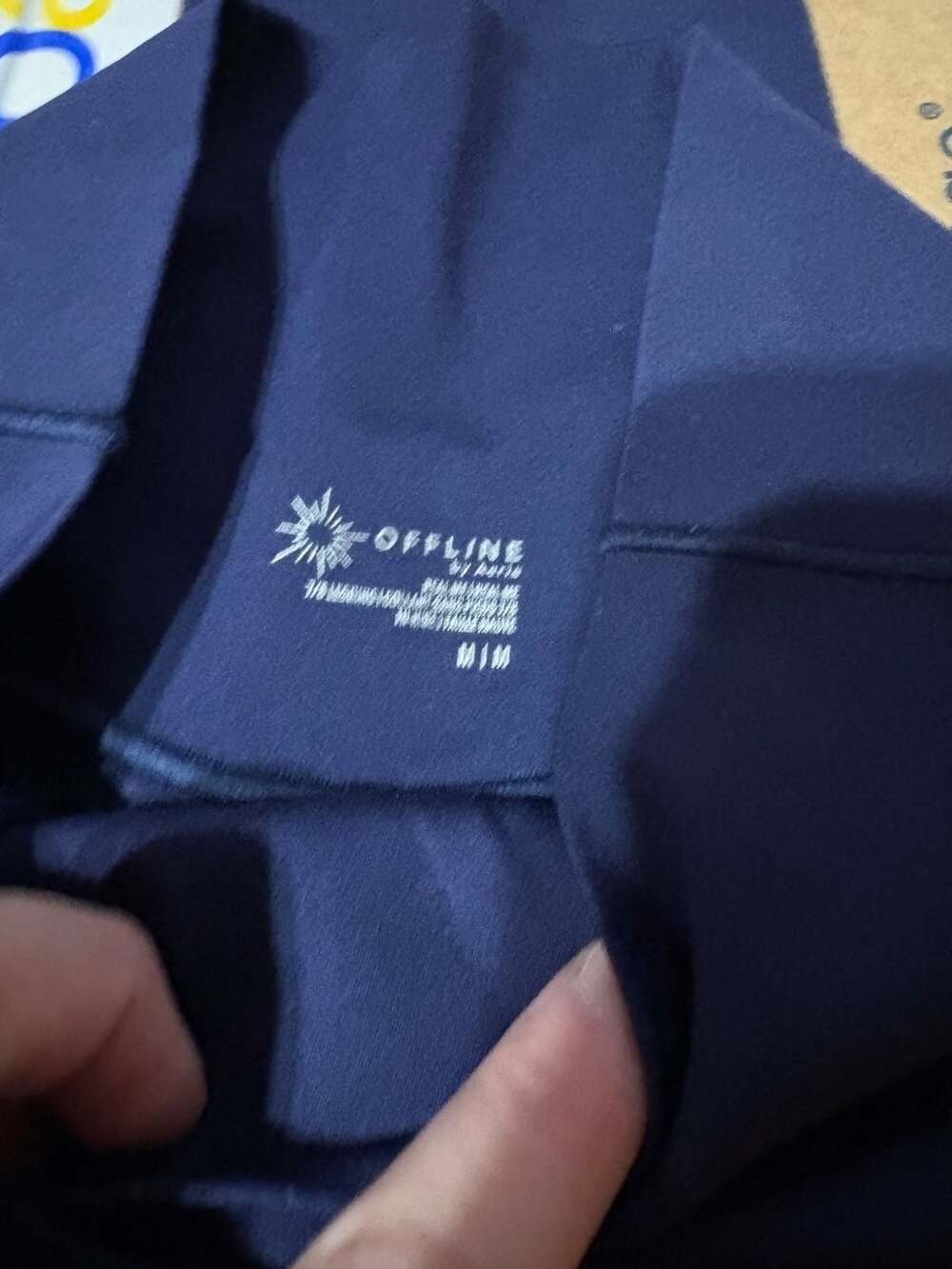 OFFLINE‎ by Aerie Real Me High Waisted Crossover Legging in Navy size medium - Picture 6 of 7